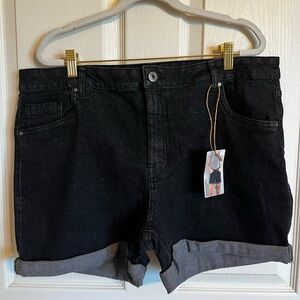 Serra Black Jean Shorts for Women